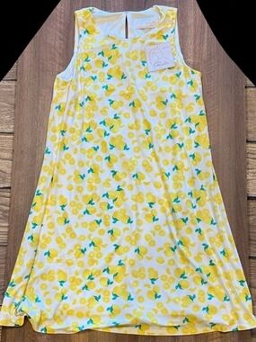 Lemon Print Sleeveless Dress